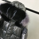 High Quality Winter Jacket Women Warm Thicken Hooded With Fur Long Coat Shining Fabric Stylish Female Parka