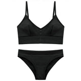 TERMEZY 2019 New Women Fashion Cotton Lingerie Wireless Bras For Women Push Up Bra Set comfortable Sexy Underwear Free Shipping