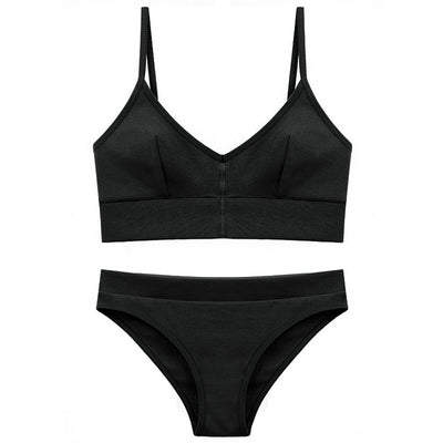 TERMEZY 2019 New Women Fashion Cotton Lingerie Wireless Bras For Women Push Up Bra Set comfortable Sexy Underwear Free Shipping