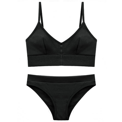 TERMEZY 2019 New Women Fashion Cotton Lingerie Wireless Bras For Women Push Up Bra Set comfortable Sexy Underwear Free Shipping