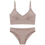 TERMEZY 2019 New Women Fashion Cotton Lingerie Wireless Bras For Women Push Up Bra Set comfortable Sexy Underwear Free Shipping
