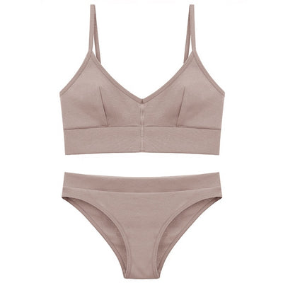 TERMEZY 2019 New Women Fashion Cotton Lingerie Wireless Bras For Women Push Up Bra Set comfortable Sexy Underwear Free Shipping