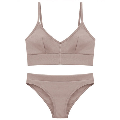 TERMEZY 2019 New Women Fashion Cotton Lingerie Wireless Bras For Women Push Up Bra Set comfortable Sexy Underwear Free Shipping