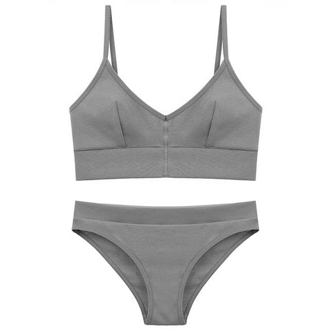 TERMEZY 2019 New Women Fashion Cotton Lingerie Wireless Bras For Women Push Up Bra Set comfortable Sexy Underwear Free Shipping