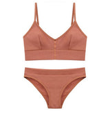 TERMEZY 2019 New Women Fashion Cotton Lingerie Wireless Bras For Women Push Up Bra Set comfortable Sexy Underwear Free Shipping