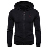 2019 New Autumn Winter Cotton Hoodied Mens Sweatshirts Solid Hoody Fleece Thick Hoodies Men Sportswear Zipper Sweatshirts Men