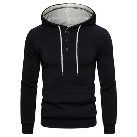 2019 New Autumn Winter Cotton Hoodied Mens Sweatshirts Solid Hoody Fleece Thick Hoodies Men Sportswear Zipper Sweatshirts Men