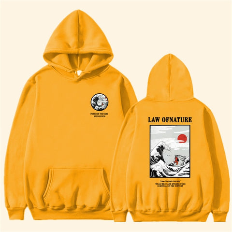 Newest Japanese  Funny Cat Wave Printed Fleece Hoodies 2019 Winter Japan Style Hip Hop Casual Sweatshirts KODAK Streetwear
