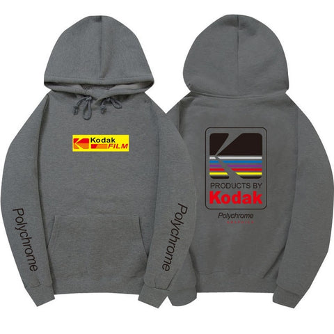 Newest Japanese  Funny Cat Wave Printed Fleece Hoodies 2019 Winter Japan Style Hip Hop Casual Sweatshirts KODAK Streetwear