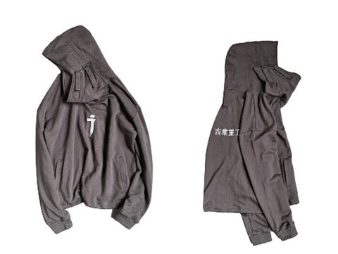 11 BYBB'S DARK Japanese Streetwear Hoodie Men Harajuku Neck Fish Mouth Pullovers Oversized Sweatshirts Hip Hop Hoodie Techwear