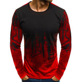 FLYFIREFLY Men Camouflage Printed  Male T Shirt Bottoms Top Tee Male Hiphop Streetwear Long Sleeve Fitness Tshirts Dropshipping