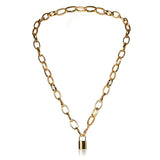 Ingemark Multi Layer Lover Lock Pendant Choker Necklace Steampunk Padlock Heart Chain Necklace Collier Best Couple Jewelry Gift