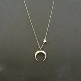 Ahmed Simple Star & Moon Pendant Necklace For Women New Bijoux Maxi Statement Necklaces Collier Fashion Jewelry