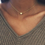 Simple Heart Chain Necklace Fashion Layers Jewelry For Women Chokers Girlfriend Party Birthday Valentine Gift Dropshipping 2020