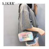 S.IKRR Mini Women Laser Crossbody Bag Messenger Shoulder Bag PVC Jelly Small Tote Messenger Candy colors Bags Laser Holographic