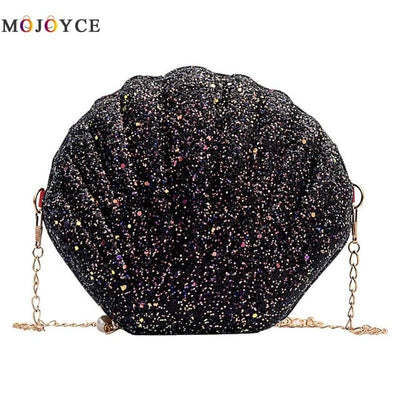 Cute Sequins Small Shell Bag Shoulder Handbags Phone Money Pouch Chain Crossbody Bags for Women