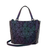 Lovevook women handbag luxury shoulder bag set geometric luminous bag Tote crossbody bag female purse and wallet for ladies 2020