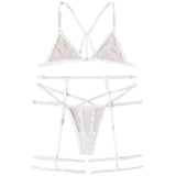 Black Harness Polka Dot Garter Sexy Women Transparent Lingerie Set 2019 Summer See Through Ladies Bra And Underwear Set 30NOV6