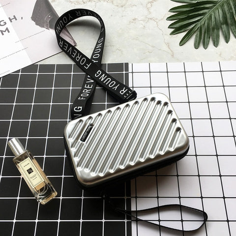Luxury Hand Bags for Women 2019 New Suitcase Shape Totes Fashion Mini Luggage Bag Women Famous Brand Clutch Bag Mini Box Bag