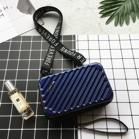 Luxury Hand Bags for Women 2019 New Suitcase Shape Totes Fashion Mini Luggage Bag Women Famous Brand Clutch Bag Mini Box Bag