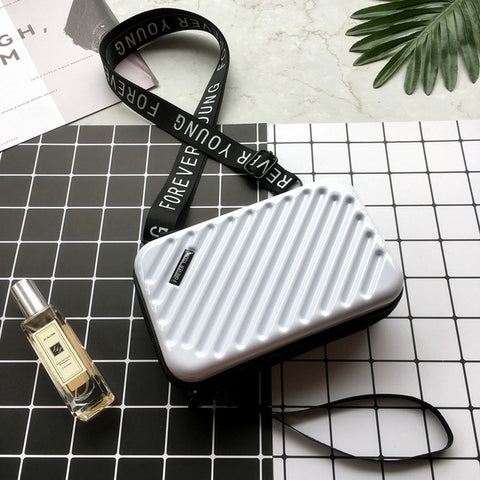 Luxury Hand Bags for Women 2019 New Suitcase Shape Totes Fashion Mini Luggage Bag Women Famous Brand Clutch Bag Mini Box Bag